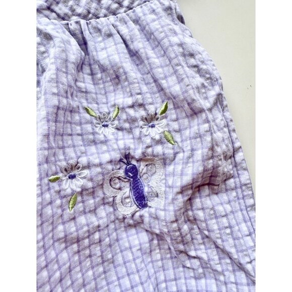 Vintage Girl's JUST CHUCKLES Purple Embroidered Butterfly One Piece, Size 24M - Picture 5 of 14